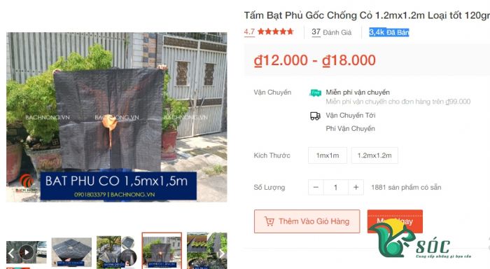 Tấm bạt phủ gốc được nhiều người sử dụng và đánh giá tích cực